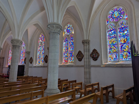 Vitraux de l'église., juin 2025