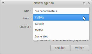 Accès agenda Nextcloud