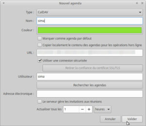Fenêtre de connexion Nextcloud