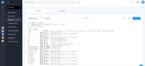 Capture d'écran de l'interface Infomaniak, Zone DNS du domaine chispa.fr en "Vue avancée", affichant le fichier de zone DNS complet en format texte brut avec 27 lignes visibles : TTL global à 3600, enregistrements SOA, A, AAAA, MX, NS, TXT, CAA, CNAME (autoconfig, autodiscover) et de nombreux enregistrements A et AAAA supplémentaires, avec valeurs floutées.